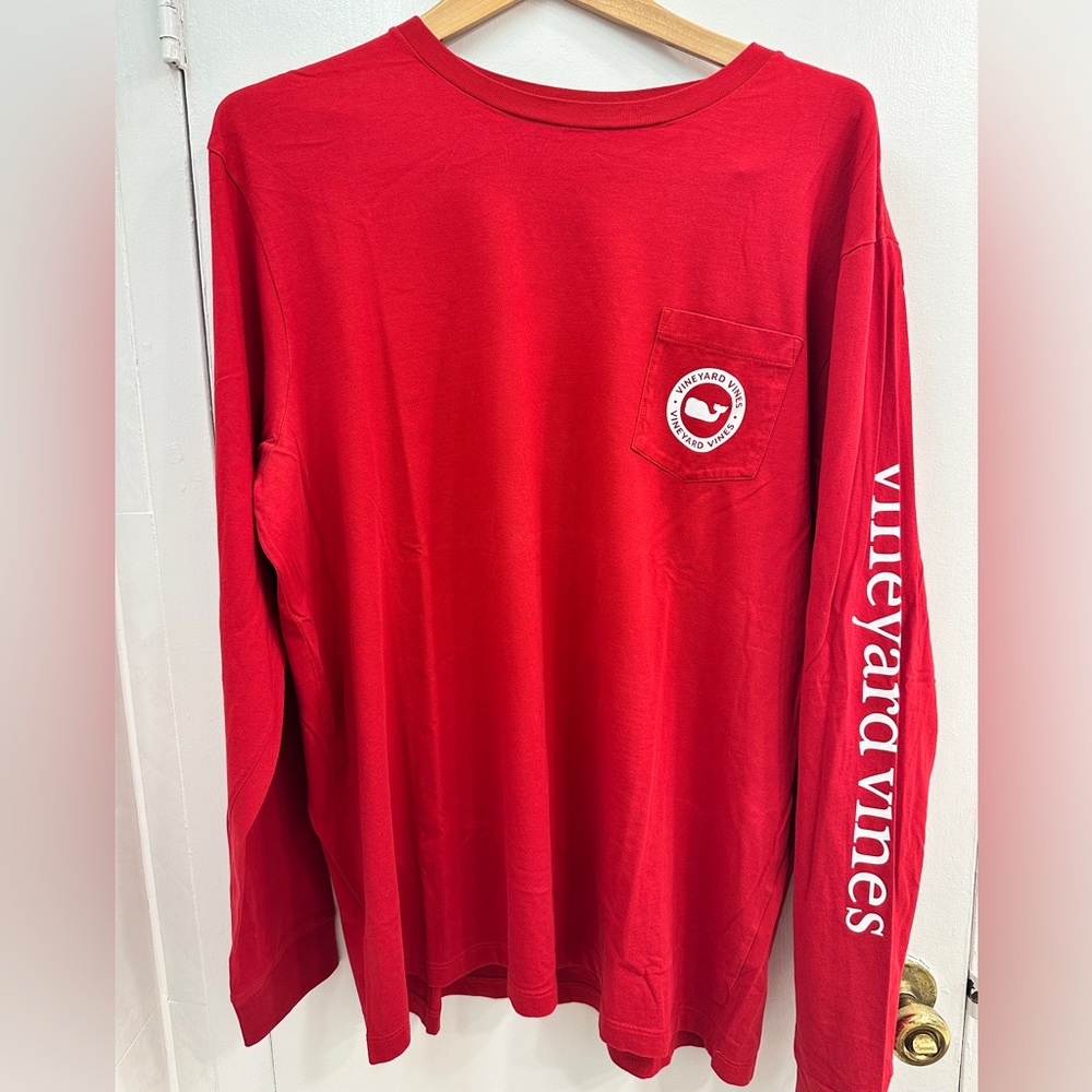 Red Vineyard Vines Long Sleeve Shirt